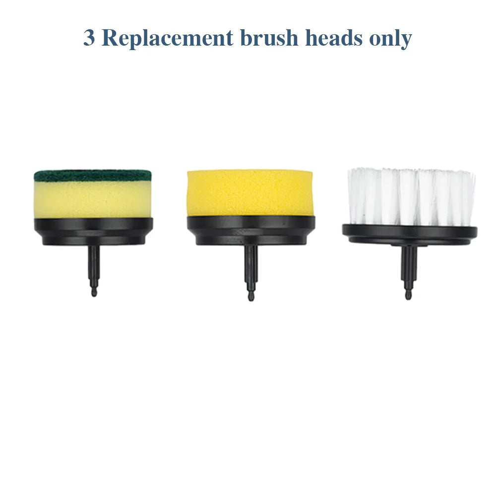 Electric Cleaning Brush - Cordless Power Scrubber with 3 Brush Heads