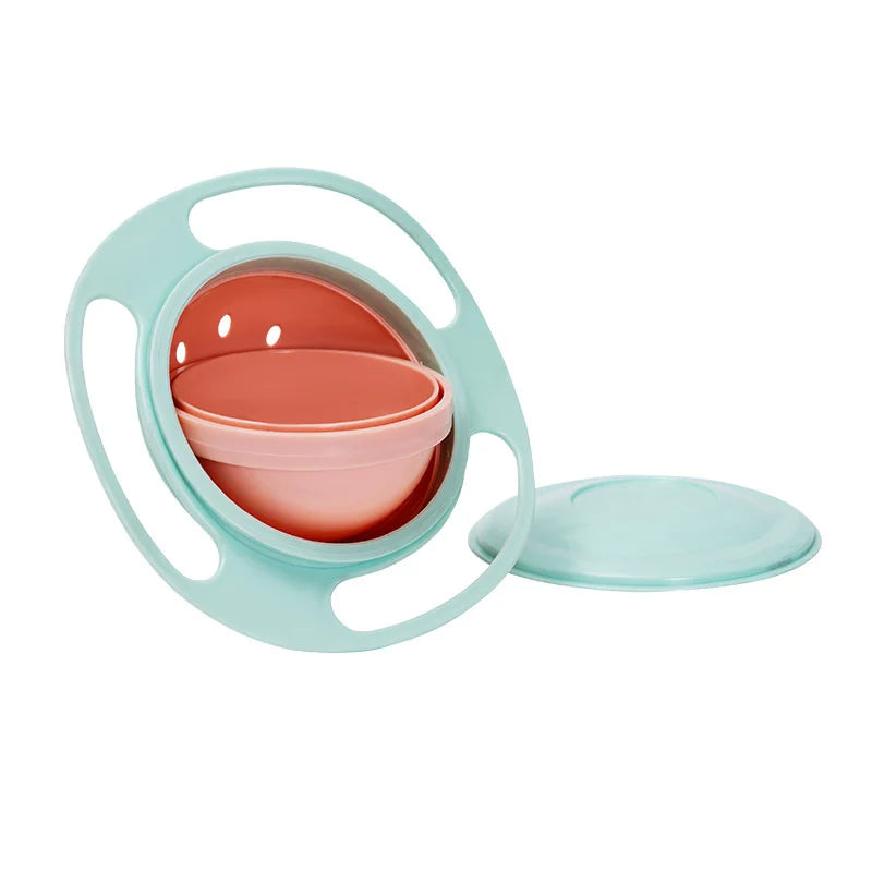 360° Spill-Proof Gyro Bowl for Kids - Universal Self-Feeding Bowl