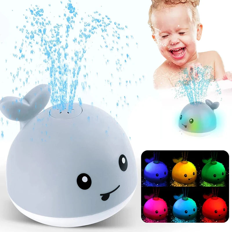 Rechargeable Light-Up Whale Bath Toy – Glowing Fountain Fun for Toddlers