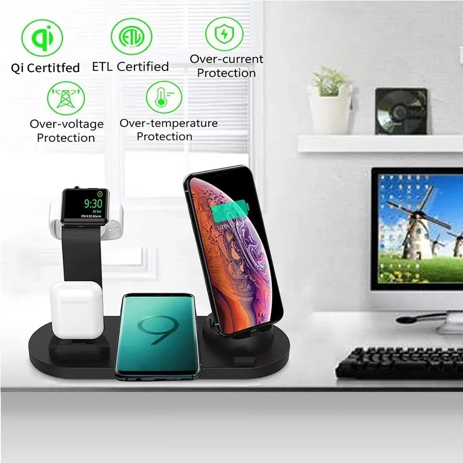 5-in-1 Wireless Charging Station for iPhone, Apple Watch & AirPods