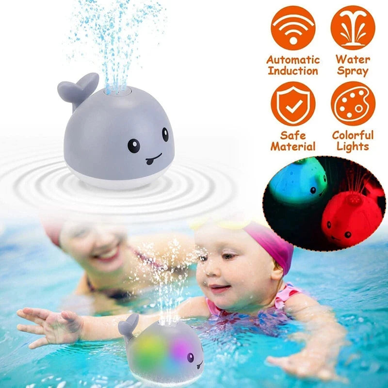 Rechargeable Light-Up Whale Bath Toy – Glowing Fountain Fun for Toddlers