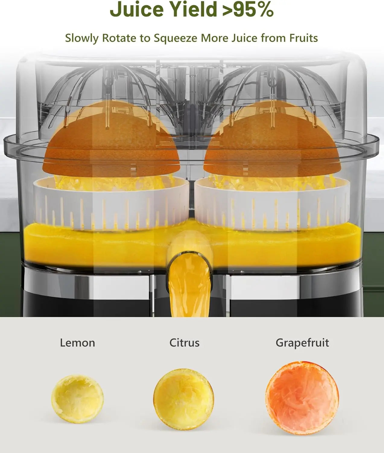 Portable Dual Head Electric Citrus Juicer – Squeeze Two Fruits at Once