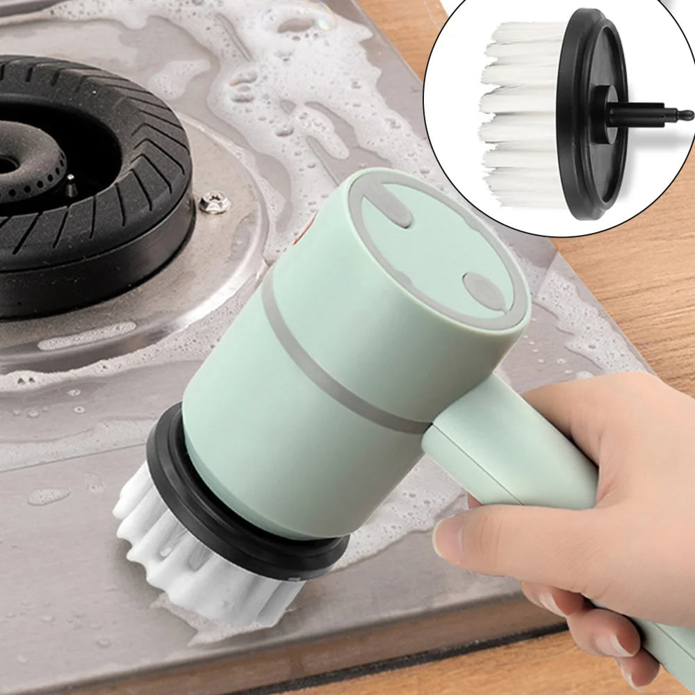 Electric Cleaning Brush - Cordless Power Scrubber with 3 Brush Heads