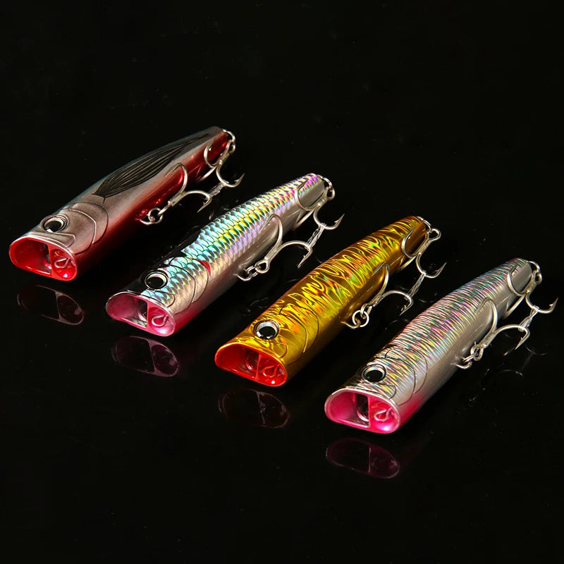 Topwater Popper Fishing Lure - Hard Bait for Bass, Pike & Perch