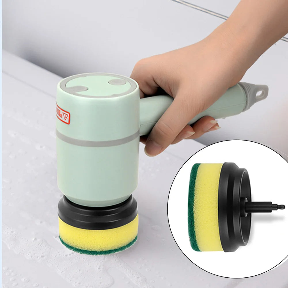 Electric Cleaning Brush - Cordless Power Scrubber with 3 Brush Heads