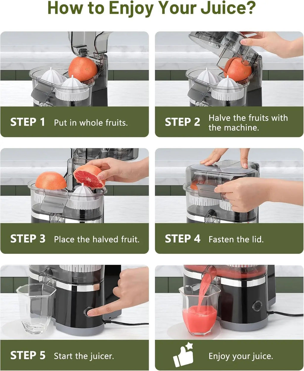 Portable Dual Head Electric Citrus Juicer – Squeeze Two Fruits at Once