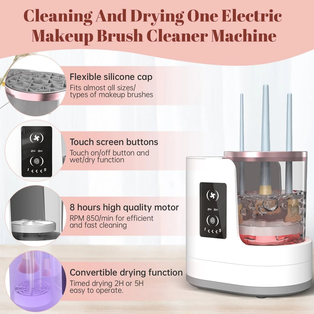 3 in 1 Electric Makeup Brush Cleaner- Clean Your Makeup Brushes in 10 Seconds (No Mess)