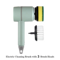 Electric Cleaning Brush - Cordless Power Scrubber with 3 Brush Heads
