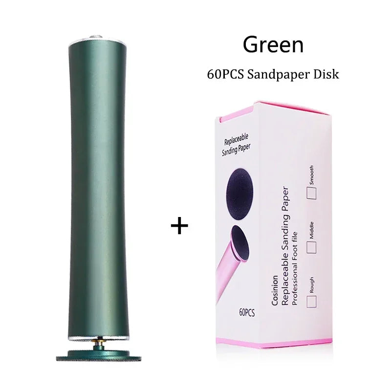 Electric Pedicure Tool - Rechargeable Foot File with 60 Sandpaper Discs